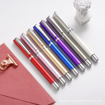 Multi-color Paint Gel Pen Half Metal Signature Pen Advertising Pen With Customized Logo For Business Gift